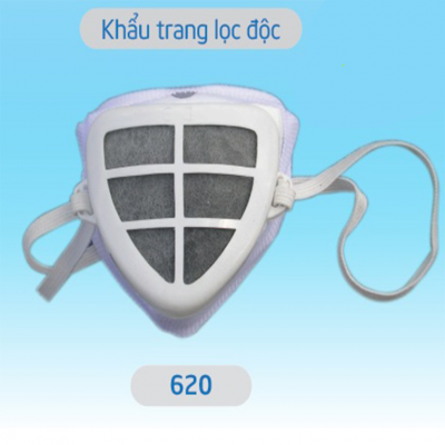 B-Khẩu trang lọc độc trắng 620